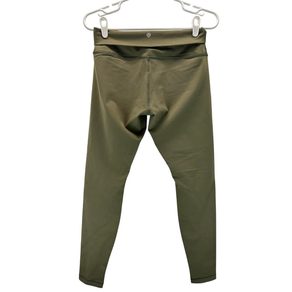 Lululemon Wunder Under Pant Roll Down Green 10